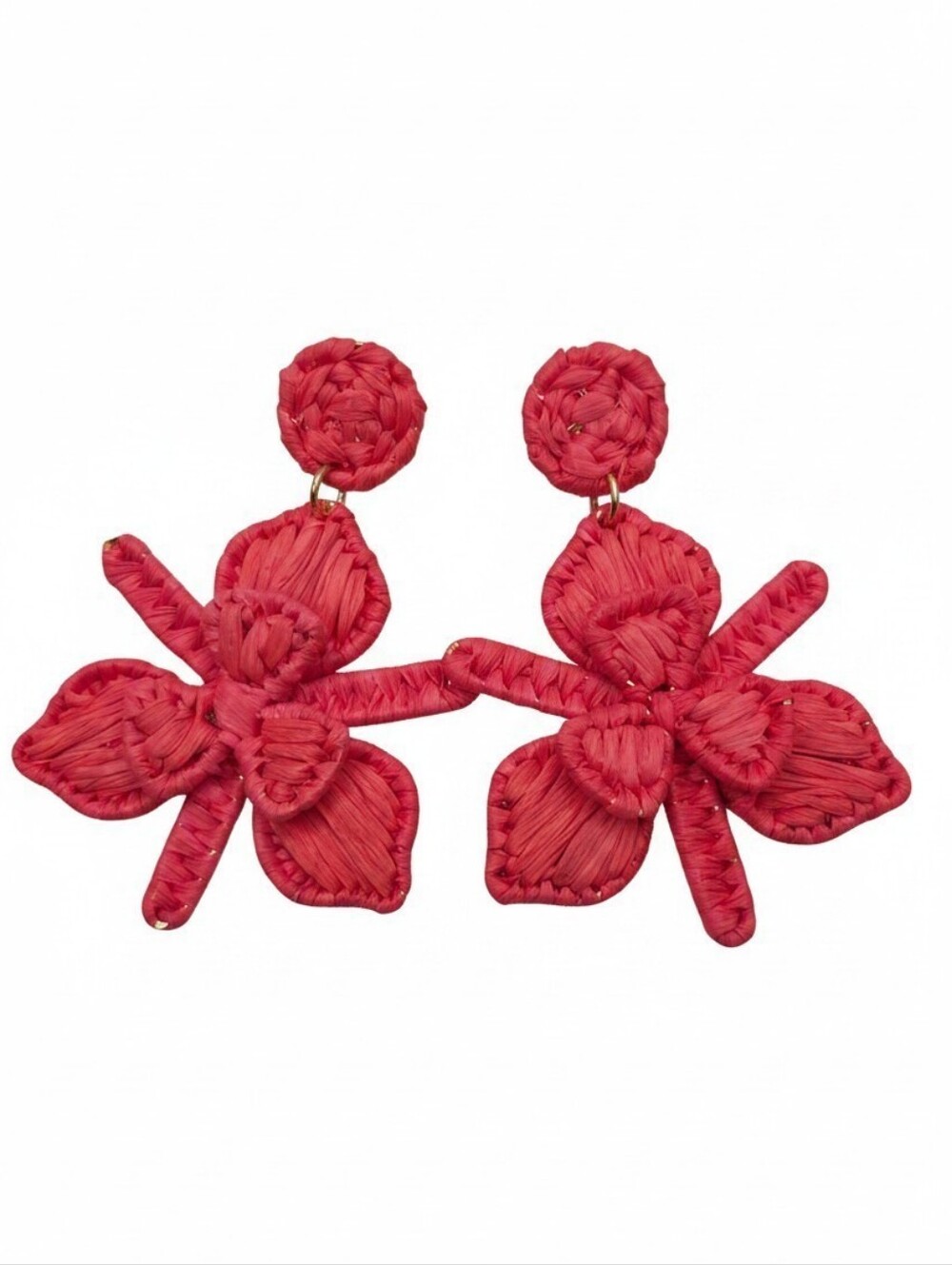 💕▪️ Camila Coelho▪️ Beautiful  raffia flower dangle Lightweight Stud  earrings